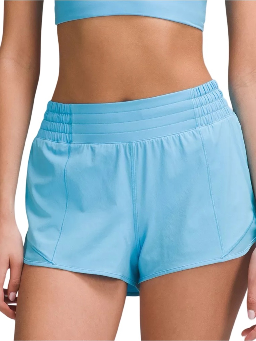🩵 lululemon speed up high rise lined shorts, 4” in color‎ kayak blue light